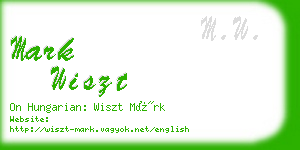 mark wiszt business card